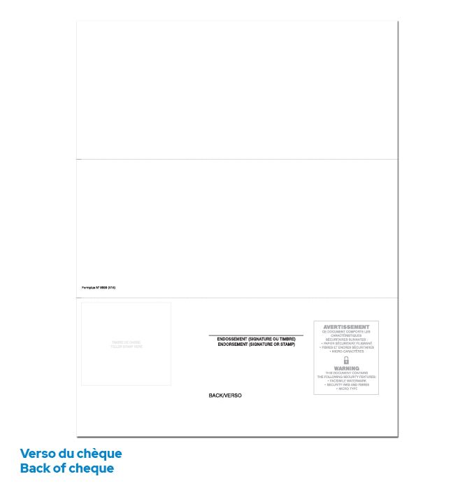Back of laser cheque base